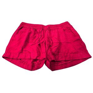 Old Navy Womens Medium Red Linen Shorts